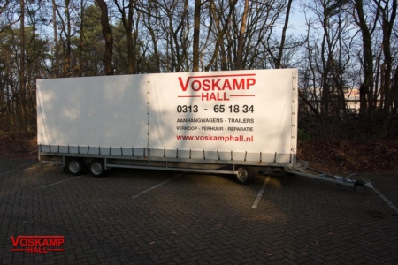 Aanhangwagen verhuur schamelwagen met huif