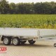 Verhuur plateau aanhangwagen tandemasser