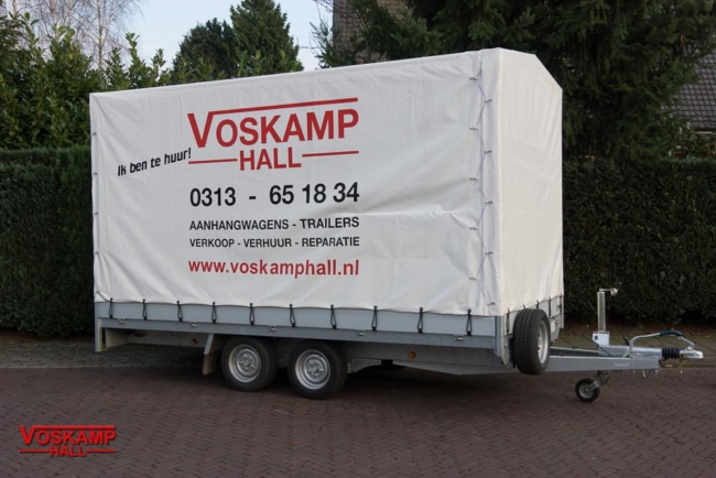 aanhangwagen verhuur tandemasser met huif