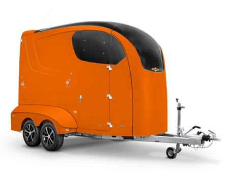 maximus Paardentrailer van Humbaur in het oranje